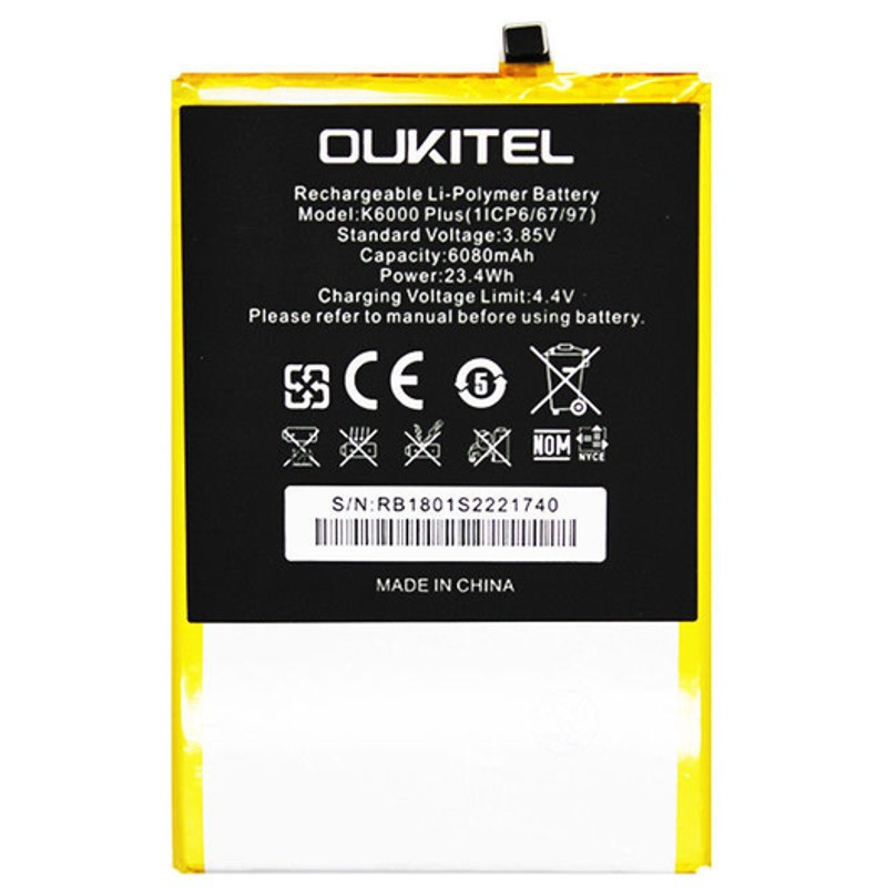 Акумулятор Oukitel K6000 Plus/K10000 Pro, фото 1