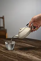 Заварник ручной работы из Исинской глины, аутентичный чайник 200 мл