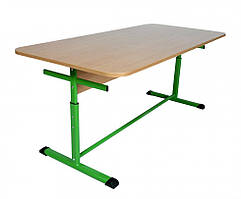 Стіл для шкільної їдальні прямокутний 4-місний, регульований по висоті 4 - 6 ростова категорія.