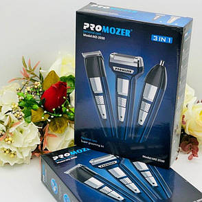Бритва Тример Машинка для стриження Pro Mozer Mz 2030 Стайлер 3 В 1, фото 1