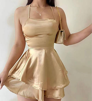 Комбінезон жіночий шовковий з відкритою спинкою (Норма)