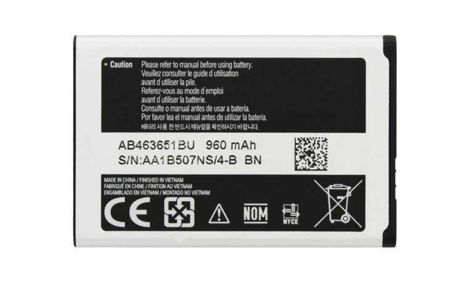 Акумулятор Samsung AB463651BU use Samsung AB463651BE