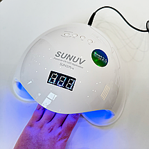 УФ-лампа UV+LED з кварцовими діодами SUNUV SUN 5 Plus на 48 Вт для сушіння гелю та гель лаку, фото 3