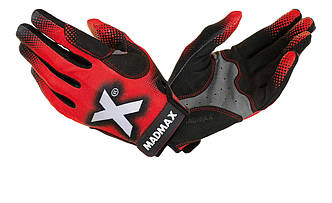 Рукавички для фітнесу MadMax MXG-101 X Gloves Black/Grey/Red S