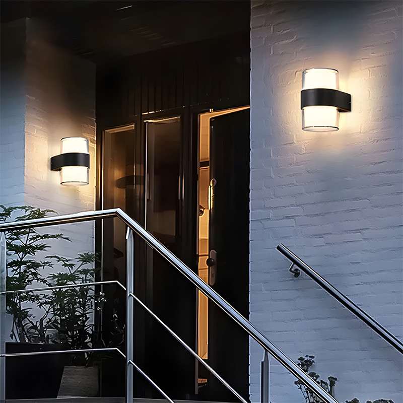 Вуличні настінний світильник світло верх вниз LUMINARIA VENZA 9W R BLACK чорний, фото 1