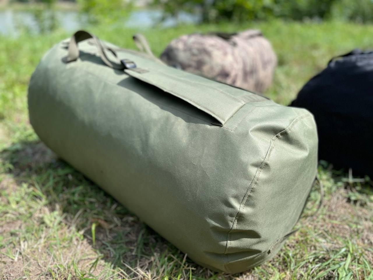 Баул на 120 литров армейский военный для ЗСУ тактический сумка рюкзак 98*40 см походный олива/хаки IBM-3 - фото 4 - id-p2135695326