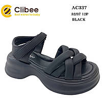 Детские летние босоножки Clibee 33 р. Черные нарядные босоножки для девочек