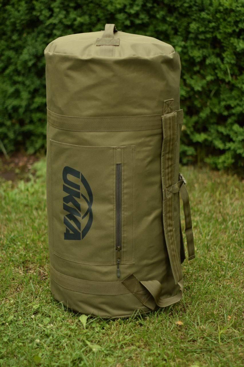 Баул 120 литров, армейский военный сумка баул рюкзак цвет олива/хакки для ВСУ, тактический баул IBM-163 - фото 1 - id-p2135695483