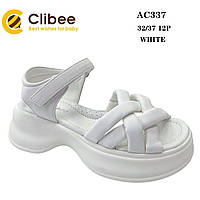 Детские летние босоножки Clibee 32-37 р. Белые нарядные босоножки для девочек