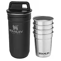 Набор Stanley Adventure Combo (футляр-фляга (0,59л) + 4 рюмки), черный