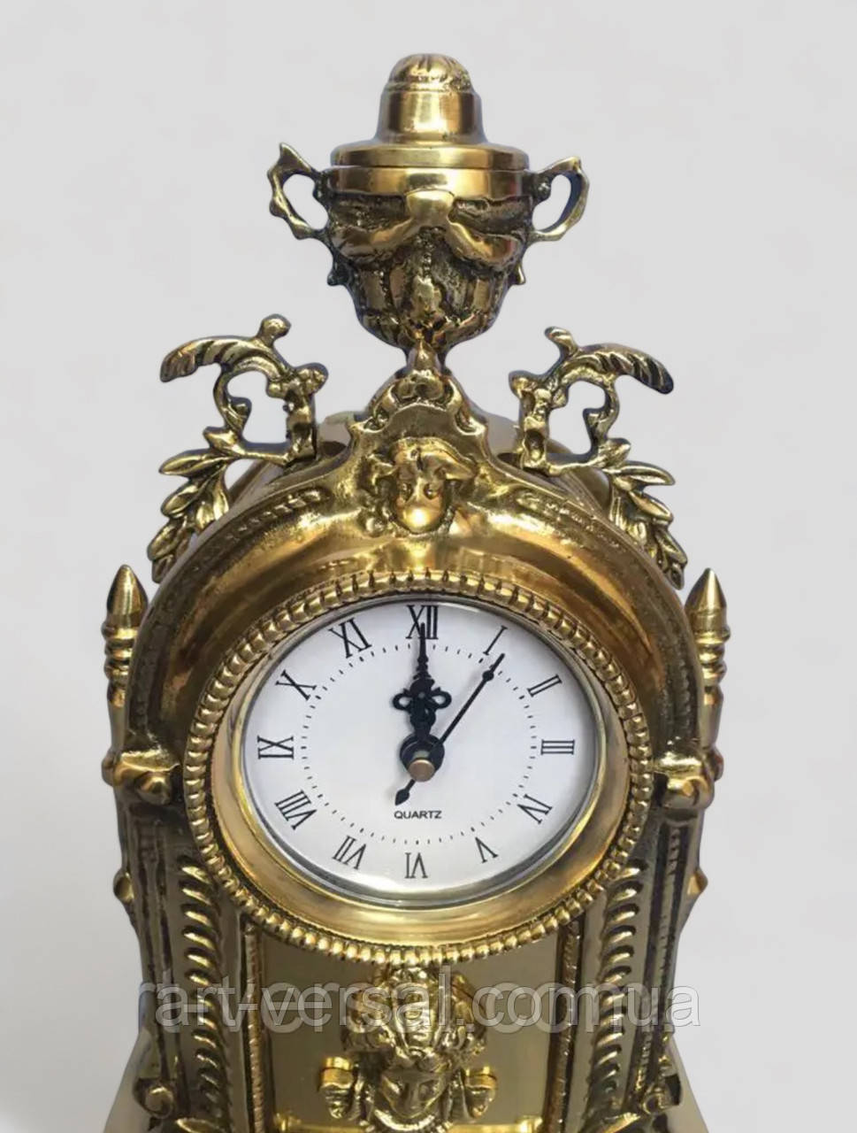 Часы каминные Индия с подсвечником бронза (30см) - фото 3 - id-p646412242