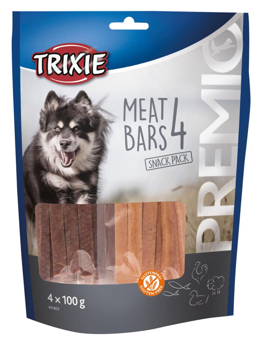 Ласощі для собак з куркою, качкою, бараниною та лососем Trixie Premio 4 Meat Bars 400 г