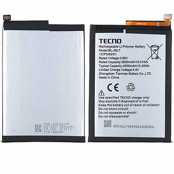 Батарея Tecno BL-39LT для Tecno Spark 4 KC2, Tecno Camon 12 CC7