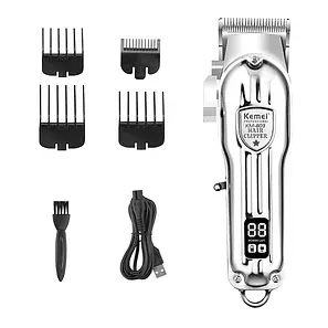 Акумуляторна машинка для стрижки волосся Kemei KM-803 USB, фото 3
