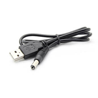 Кабель живлення USB - DC 5.5 x 2.1 мм c перетворювачем 5v - 12v для роутерів (1 м)