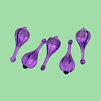 Декоративные бусины кристаллы для рукоделия и декора Капля фиолетовые L 7 cm 28 штук в упаковке VarioMarket