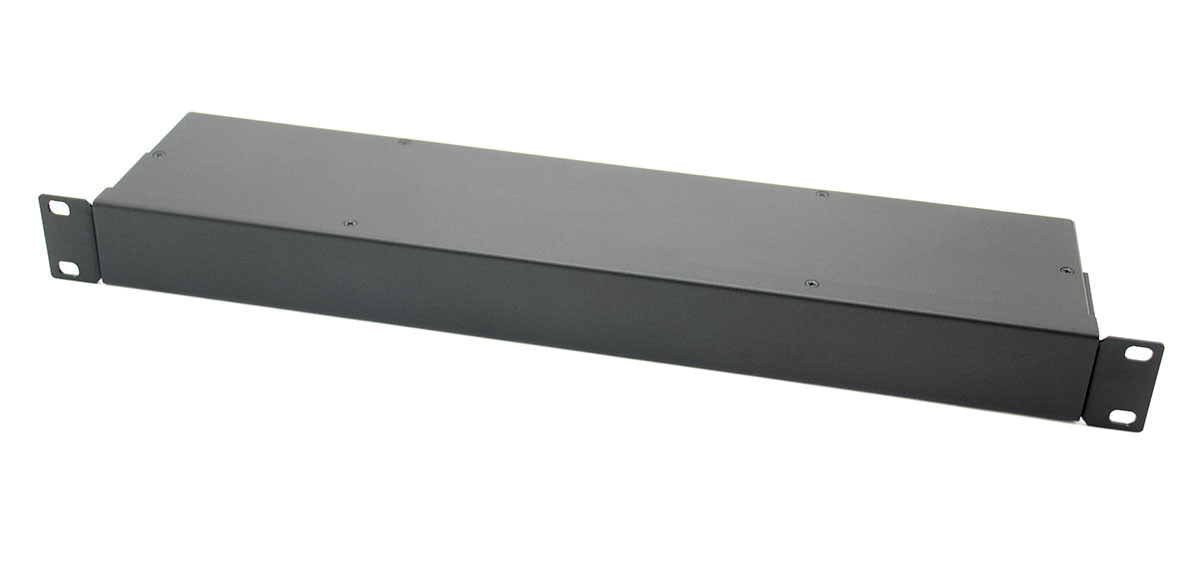 Корпус металлический MiBox Rack 1U, модель MB-1100SP (Ш483(432) Г102 В44) черный - фото 1 - id-p2135710032