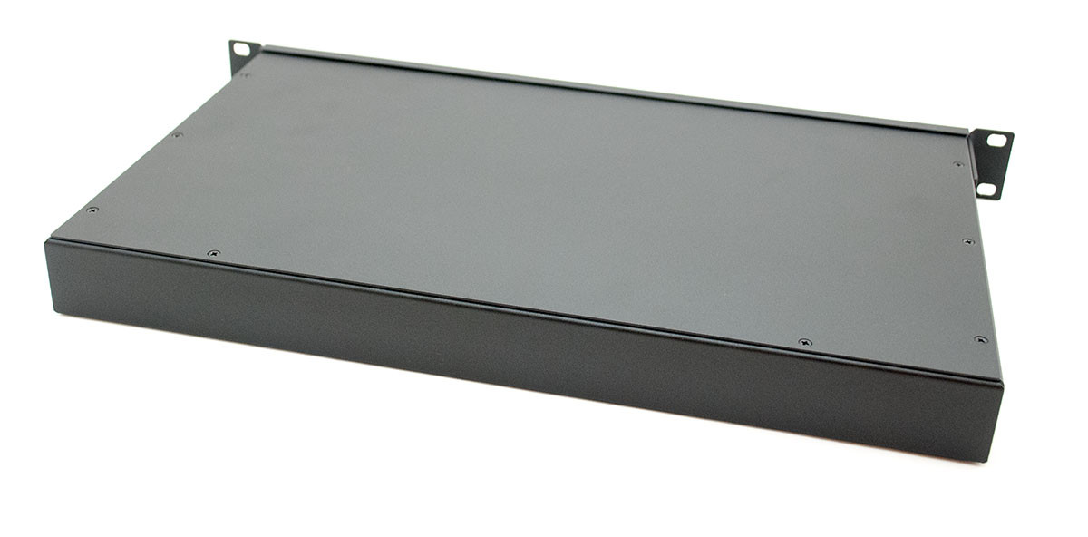 Корпус металлический MiBox Rack 1U, модель MB-1260S (Ш483(432) Г262 В44) черный - фото 4 - id-p2135710040