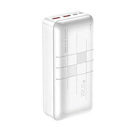 Повербанк Power Bank XO PR189 PD20W+QC22.5W 30000 mAh (Білий)