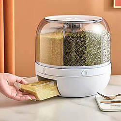 Диспенсер для круп обертовий із дозатором / Органайзер для круп