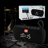 Беспроводная Bluetooth колонка с часами и радио FM/TG177- Super Bass и Power Bank