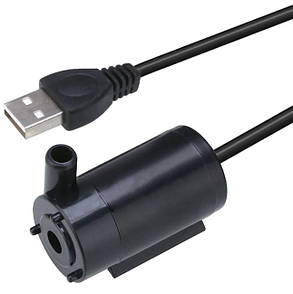 Миниатюрный насос для мини-фонтанов, циркуляции в аквариумах Micro Pump Horizontal, 5 В., фото 1