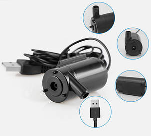Миниатюрный насос для мини-фонтанов, циркуляции в аквариумах Micro Pump Horizontal, 5 В., фото 3