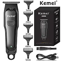 Аккумуляторная машинка , триммер для стрижки волос Kemei KM-9317 USB