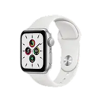 Apple Watch SE GPS 40mm Silver Aluminum Case w. White Sport B.