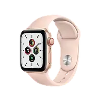 Apple Watch SE GPS 40mm Gold Aluminum Case w. Pink Sand Sport B.