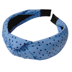 Обруч чалма горох Handmade блакитний
