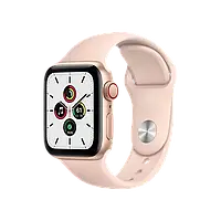 Apple Watch SE GPS 44mm Gold Aluminum Case w. Pink Sand Sport B.