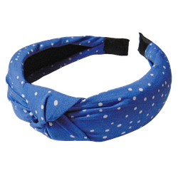 Обруч чалма горох Handmade синий
