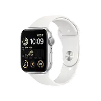 Apple Watch SE 2 GPS 40mm Silver Aluminum Case with White Sport Band