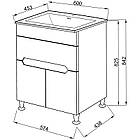 Тумба підлогова ЮВВІС Марко 60 см з умивальником Канте 60 см, фото 4