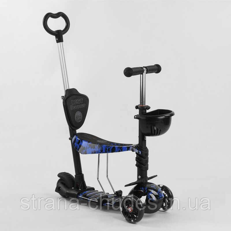 Самокат 5в1 Best Scooter, АБСТРАКЦІЯ, PU колеса, ПІДСВІЧУВАННЯ КОЛІС, в кор. /1/