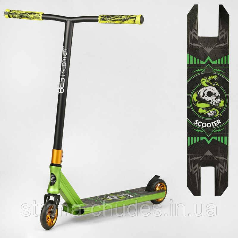 Самокат трюковий Best Scooter HIC-система, алюмінієвий диск та дека, АНОДОВАНЕ ФАРБУВАННЯ, колеса PU, d=110