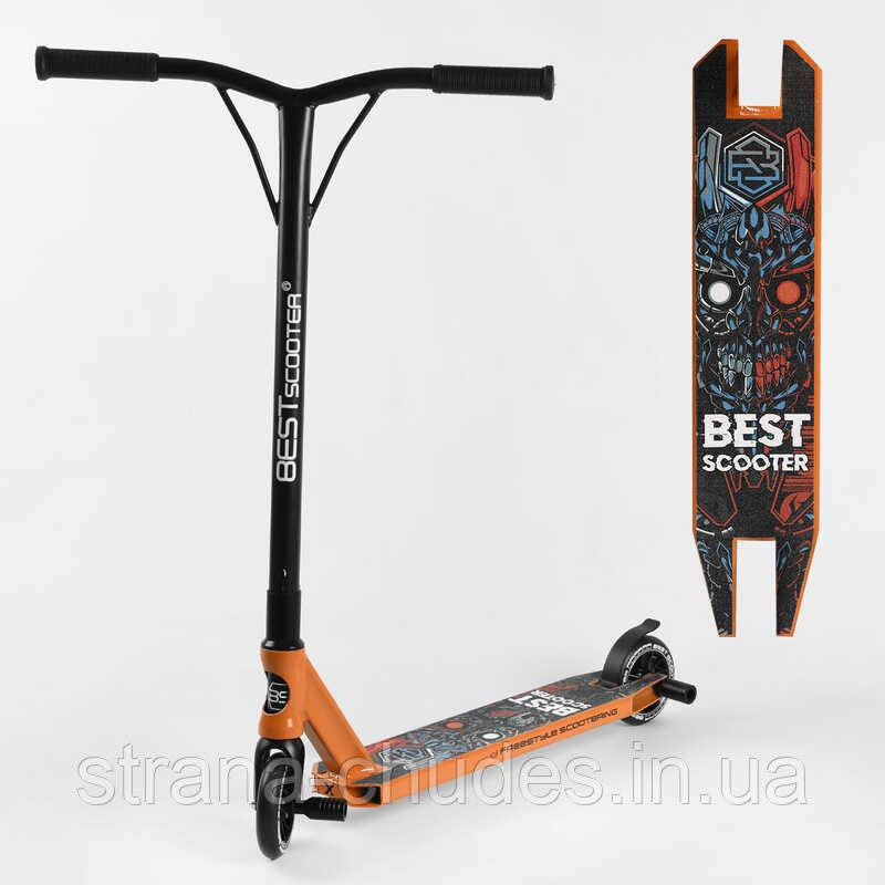 Самокат трюкових Best Scooter HIC-система, Пегі, алюмінієвий диск і дека, колеса PU d-110мм, ширина керма 52