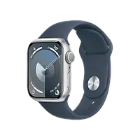 Смарт-часы Apple Watch Series 9 GPS 41mm Silver Alu. Case w. Storm Blue S. Band - M/L