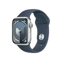 Смарт-часы Apple Watch Series 9 GPS 41mm Silver Aluminum Case w. Storm Blue S. Band - S/M