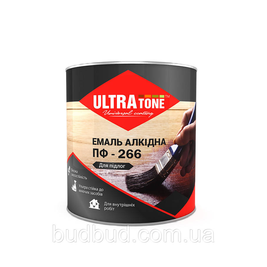 Емаль алкідна для підлоги ПФ-266 ULTRA Tone 0,9 кг, Червоно-коричневий