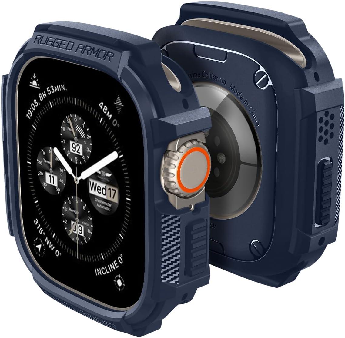 Чохол Spigen для Apple Watch Ultra 2/1 (49 mm) - Rugged Armor, Navy Blue (ACS07382), фото 1