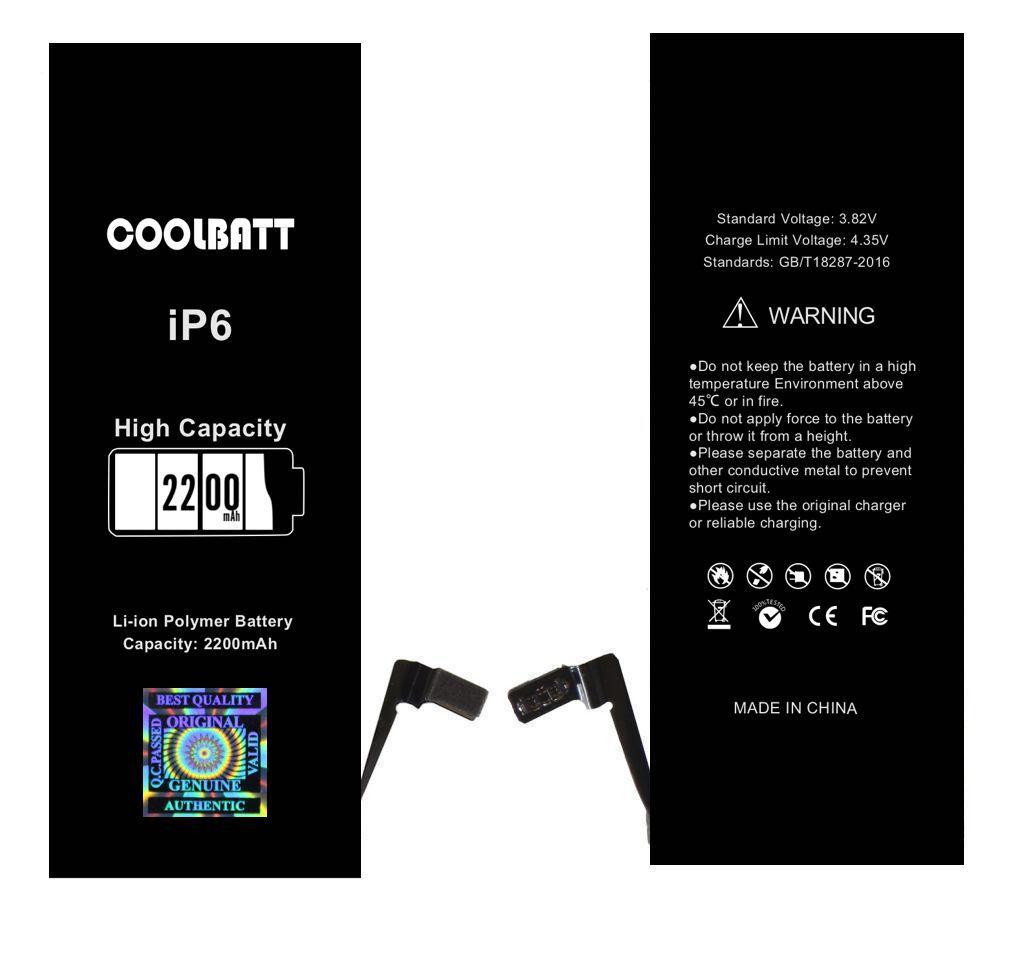 Батарея iPhone 6 (2200mAh) CoolBatt (A+++)