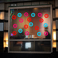 Наклейка виниловая интерьерная декор на окно (витрину, стекло, зеркало) "Полевые Цветы (любой цвет)" з оракалу