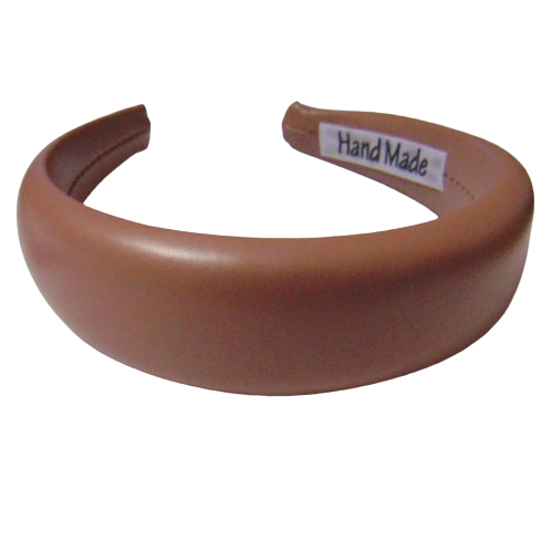 Обруч для волосся екошкіра темна пудра Hand Made, фото 1