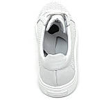 Жіночі шкіряні кеди білого кольору на шнурівці з перфорацією MIDA 230073(34) розмір 36, фото 6