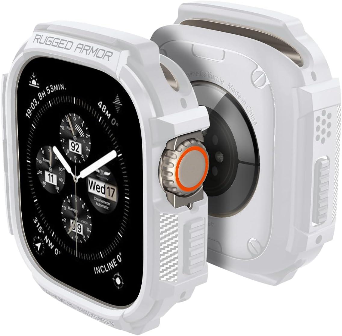 Чохол Spigen для Apple Watch Ultra 2/1 (49 mm) - Rugged Armor, White (ACS07384), фото 1