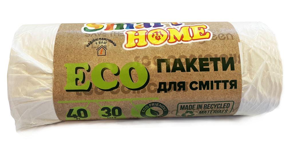 Пакети для сміття 40л*30шт ЕCO ТМ "SMART HOME" (4820244430489)