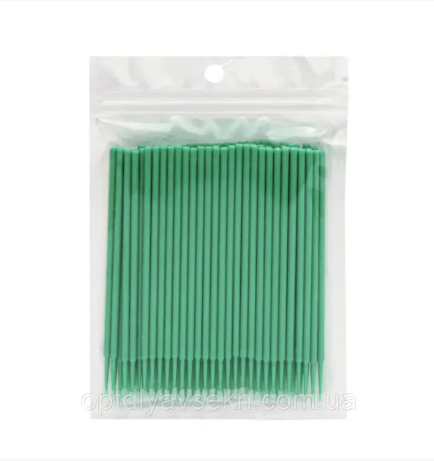 Мікробраші в упаковці колір зелений 100 шт/упаковка, фото 1