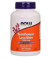 Подсолнечный лецитин Now Foods Sunflower Lecithin 1200 мг, 100 капсул